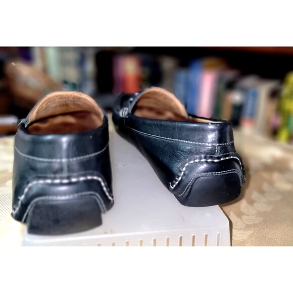 Men's 1901 Black Leather Bit Driving Shoes Loafers Casual Slip-on 10M - Picture 14 of 15